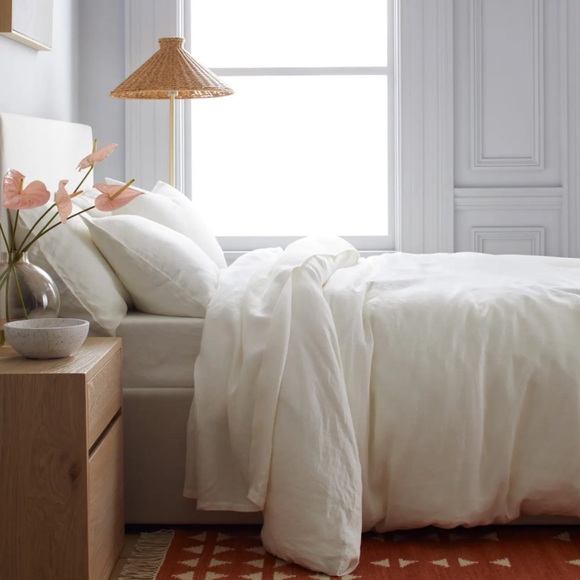 King/Cal King Quince European Linen Duvet Cover NWT - Picture 2 of 3